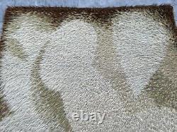 Vintage Desso Scandinavian Mid Century Danish Rya Polish Shaggy Rug 135 x 69 cm