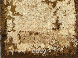 Vintage Desso Scandinavian Mid Century Danish Rya Polish Shaggy Rug 144 x 70 cm