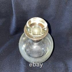 Vintage E. Dragsted Denmark Sterling Silver & Glass Decanter 6.5 Tall