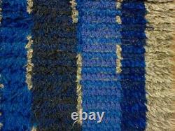 Vintage Handmade Mid Century 1960 Scandinvian Danish Rya Shaggy Rug 176 x 105 cm