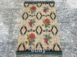 Vintage Handmade Mid Century 1960 Scandinvian Danish Rya Shaggy Rug 93 x 56 cm