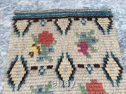 Vintage Handmade Mid Century 1960 Scandinvian Danish Rya Shaggy Rug 93 x 56 cm