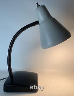 Vintage Mid Century Danish Modern Circa 1950s gooseneck Desk Lamp Space Age