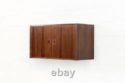 Vintage Mid Century Danish Modern Wall Mounted Floating Shelf in Rosewood