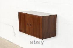 Vintage Mid Century Danish Modern Wall Mounted Floating Shelf in Rosewood