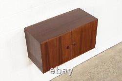 Vintage Mid Century Danish Modern Wall Mounted Floating Shelf in Rosewood