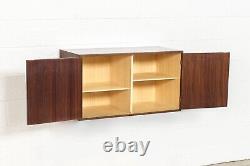 Vintage Mid Century Danish Modern Wall Mounted Floating Shelf in Rosewood