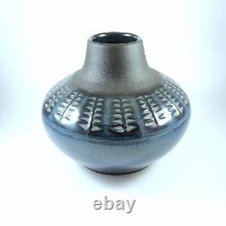 Vintage Mid Century Modern Danish Soholm Einar Johansen Blue Series Vase 3327