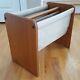 Vintage Mid Century Modern Danish Teak/canvas Magazine Rack Pbj Mobler Denmark