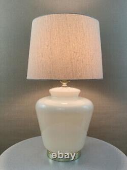 Vintage Retro Mid Century Danish Modern Circa 1980s White Glass Beehive Lamp