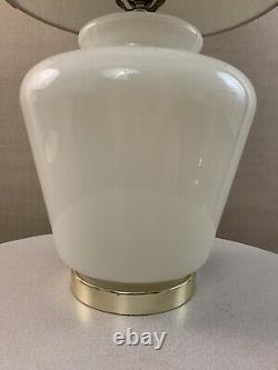 Vintage Retro Mid Century Danish Modern Circa 1980s White Glass Beehive Lamp
