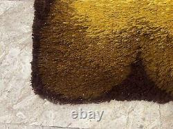 Vintage Scandinvian Mid Century Danish Rya Rug Polish Rug Shaggy Rug 115 x 60 cm