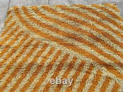 Vintage Scandinvian Mid Century Danish Rya Rug Polish Rug Shaggy Rug 149 x 79 cm