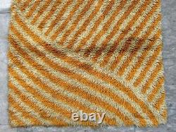 Vintage Scandinvian Mid Century Danish Rya Rug Polish Rug Shaggy Rug 149 x 79 cm