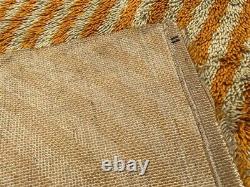 Vintage Scandinvian Mid Century Danish Rya Rug Polish Rug Shaggy Rug 149 x 79 cm