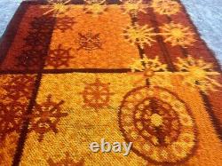 Vintage Scandinvian Mid Century Danish Rya Rug Polish Rug Shaggy Rug 155 x 93 cm