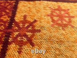 Vintage Scandinvian Mid Century Danish Rya Rug Polish Rug Shaggy Rug 155 x 93 cm