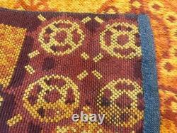 Vintage Scandinvian Mid Century Danish Rya Rug Polish Rug Shaggy Rug 155 x 93 cm