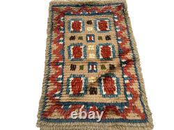Vintage Swedish Rya Scandinavian Danish Mid Century Rug Wool Flokati Carpet