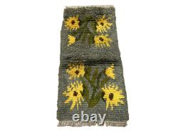 Vintage Swedish Rya Scandinavian Danish Mid Century Rug Wool Flokati Carpet 2x4