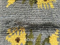 Vintage Swedish Rya Scandinavian Danish Mid Century Rug Wool Flokati Carpet 2x4