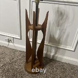 Vintage Table Lamp Danish Mid Century Modern Walnut MCM Retro