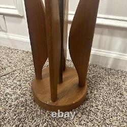 Vintage Table Lamp Danish Mid Century Modern Walnut MCM Retro