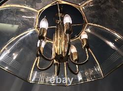 Vintage UFO Chandelier Hanging Fixture Atomic Sputnik Danish Light Mid Century