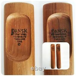 Vntg 60s Teak Salad Tongs MCM Dansk Danish Mid Century Modern JHB Scandinavian