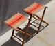 Vtg Pair Danish Modern Folding Stools Camping Lifestyle Vintage Vibes Alert