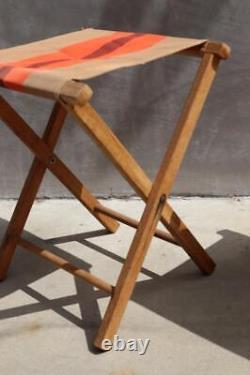 Vtg Pair Danish Modern Folding Stools Camping Lifestyle Vintage Vibes Alert