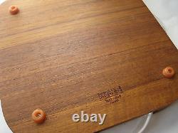 Vtg Selandia Designs Danish modern Teak wood BOWL SET plate Mid Century Denmark