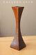 Wow! Mid Century Danish Modern Mahogany Candle Holder! Vtg Handcarved Wood 1960s